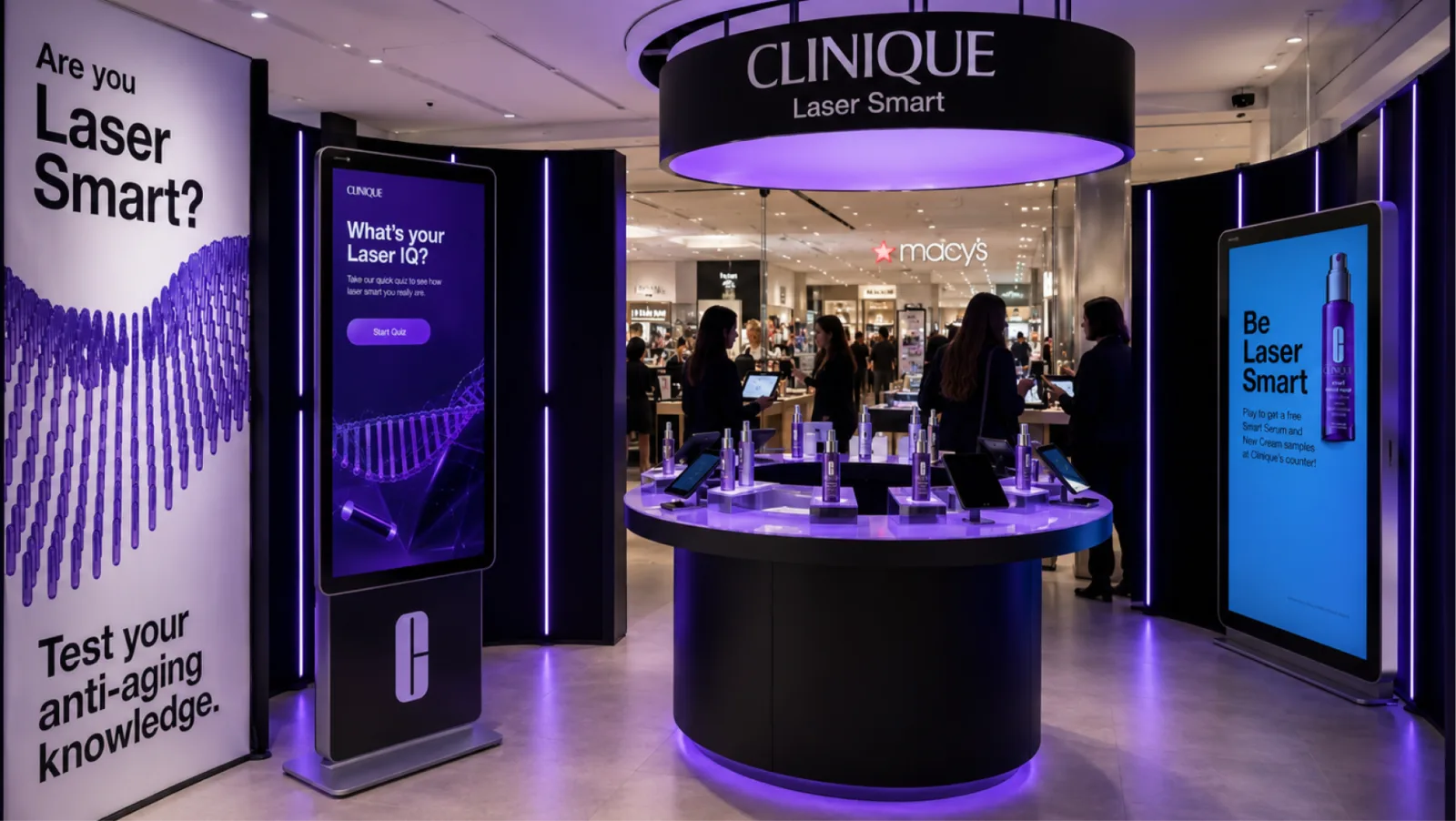 Clinique Laser Bar retail activation