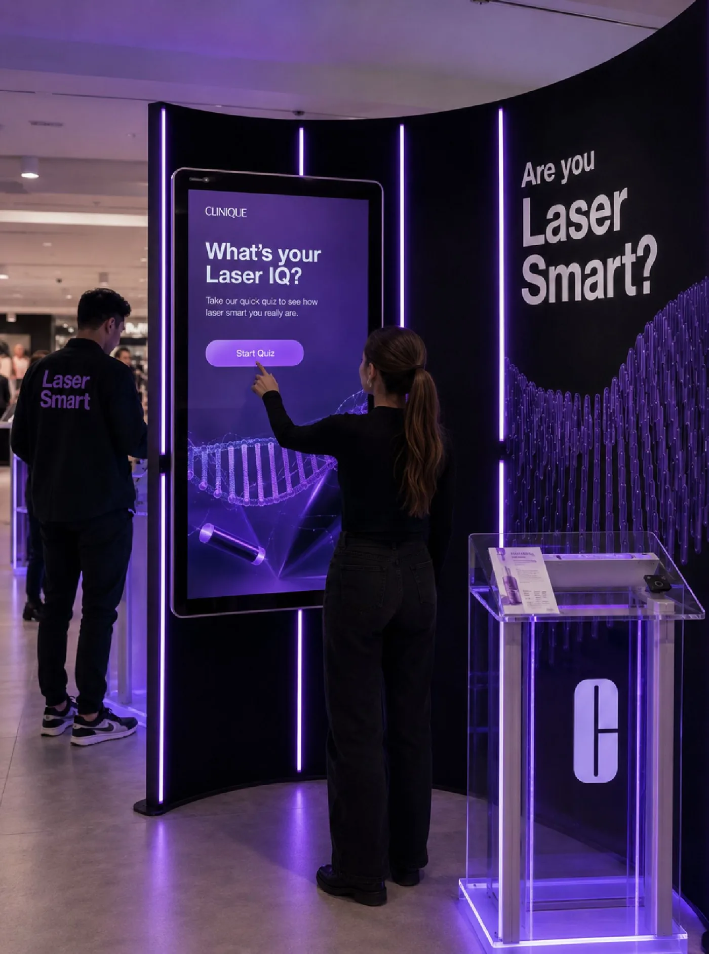 Clinique interactive touchscreen experience