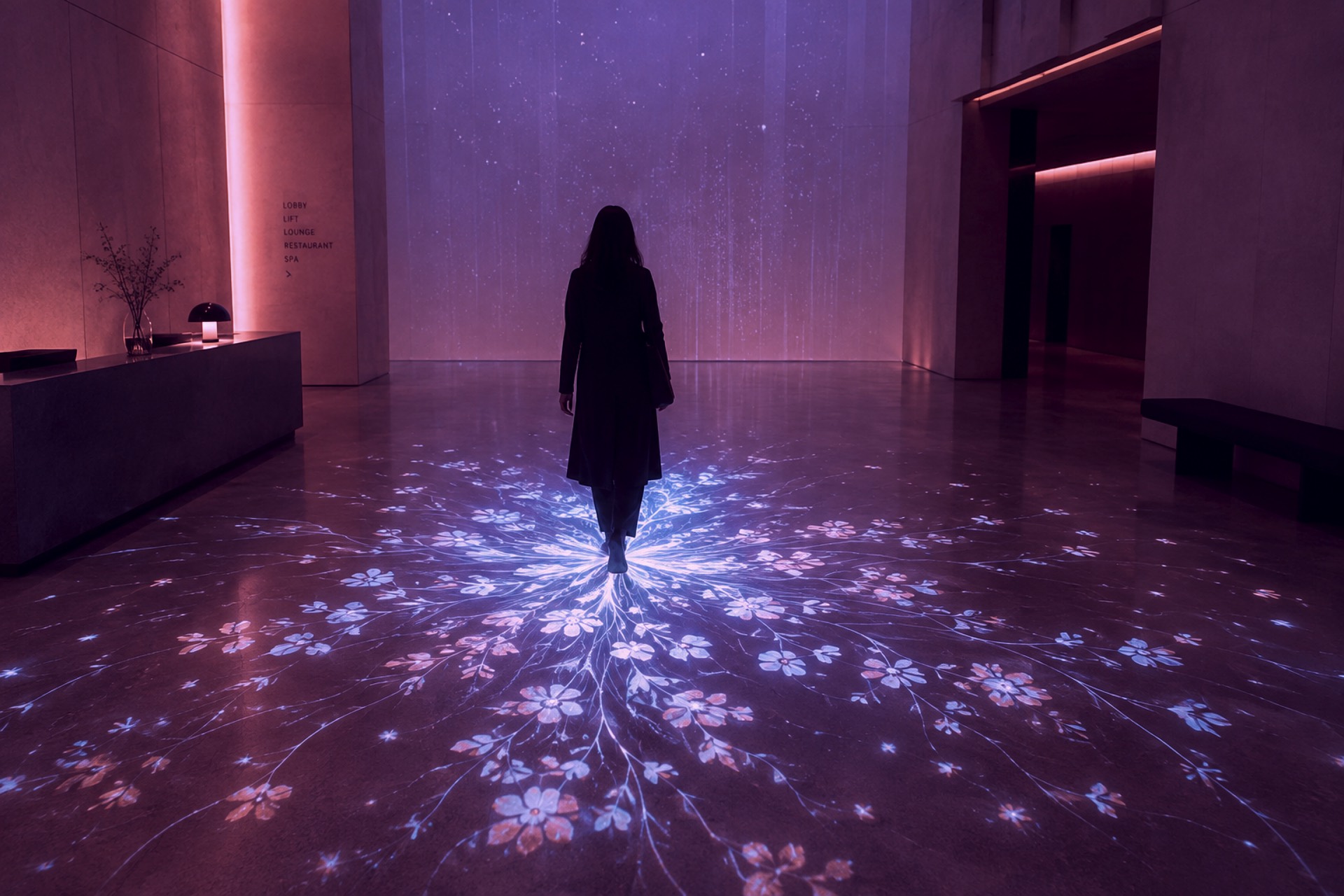 Floral lobby installation