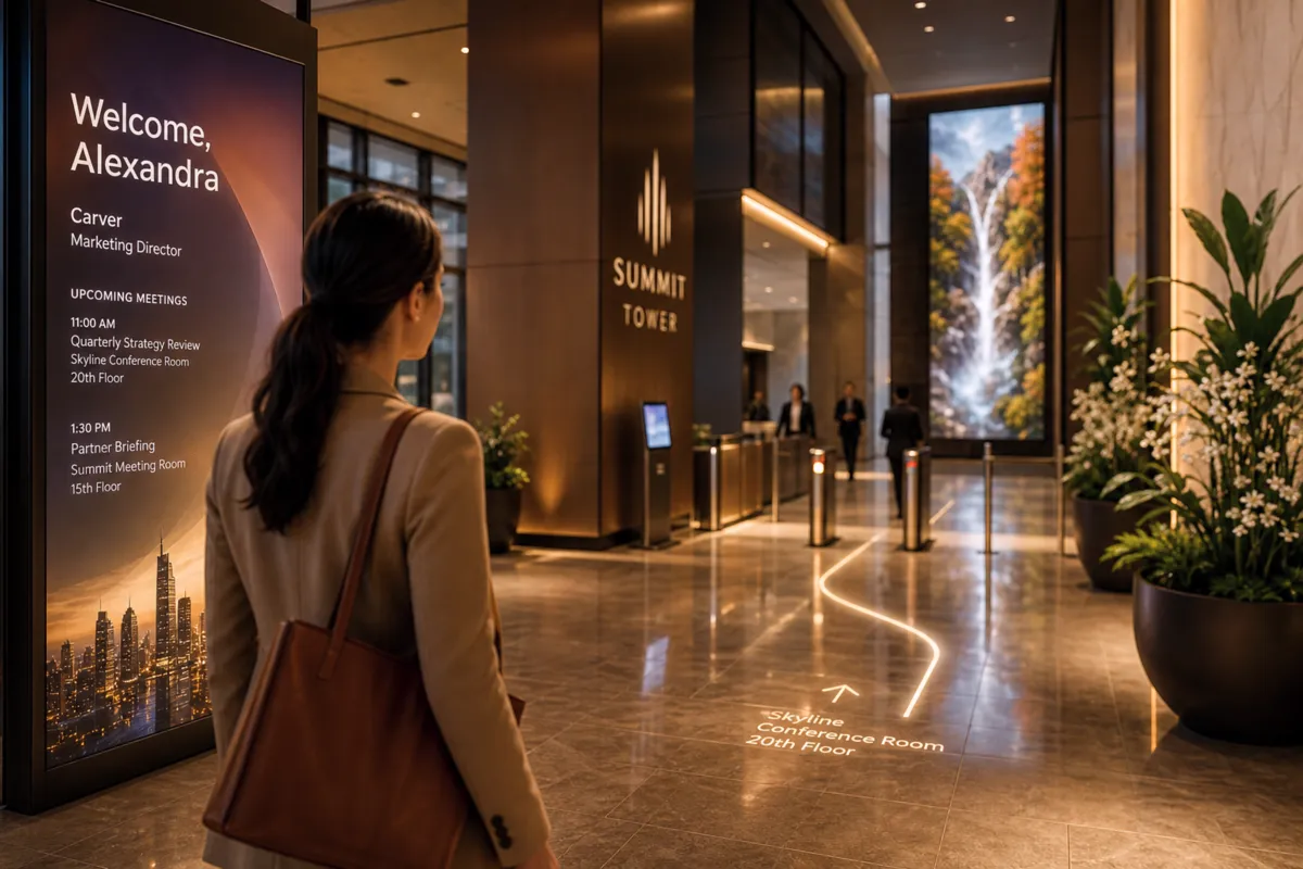 Personalized lobby wayfinding