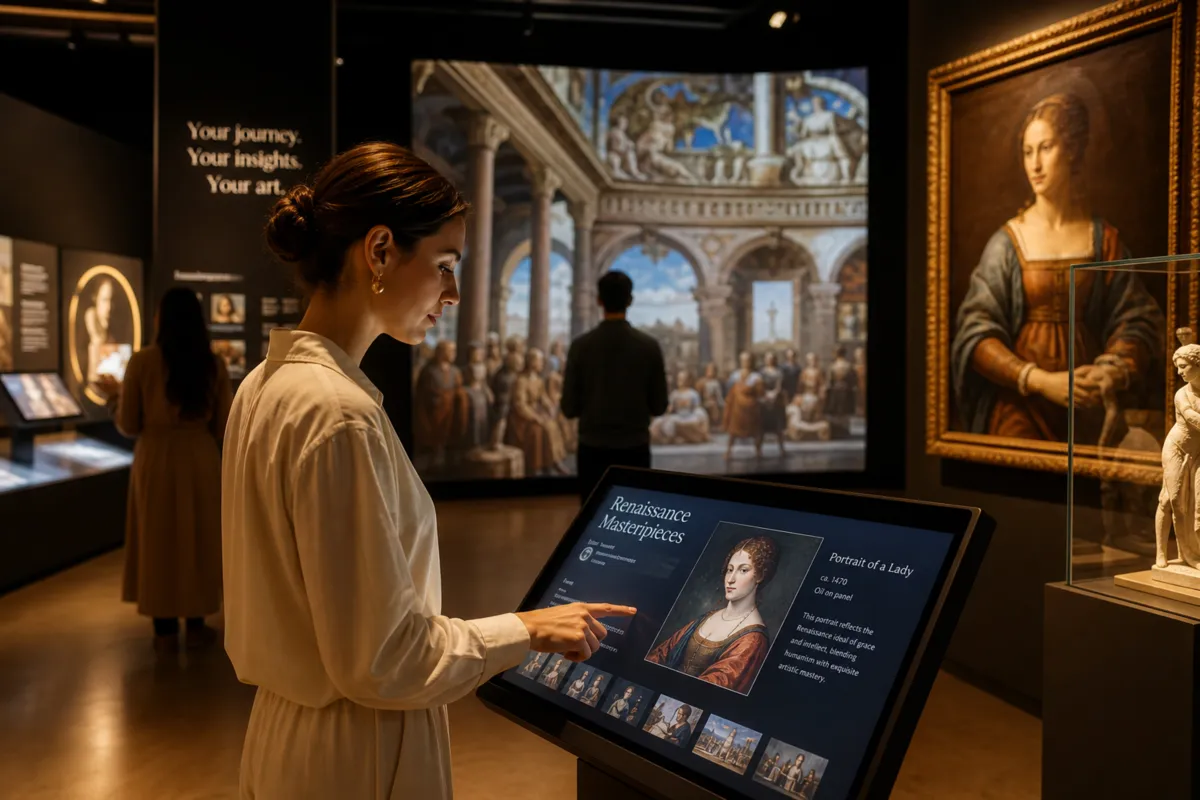 Museum touchscreen kiosk