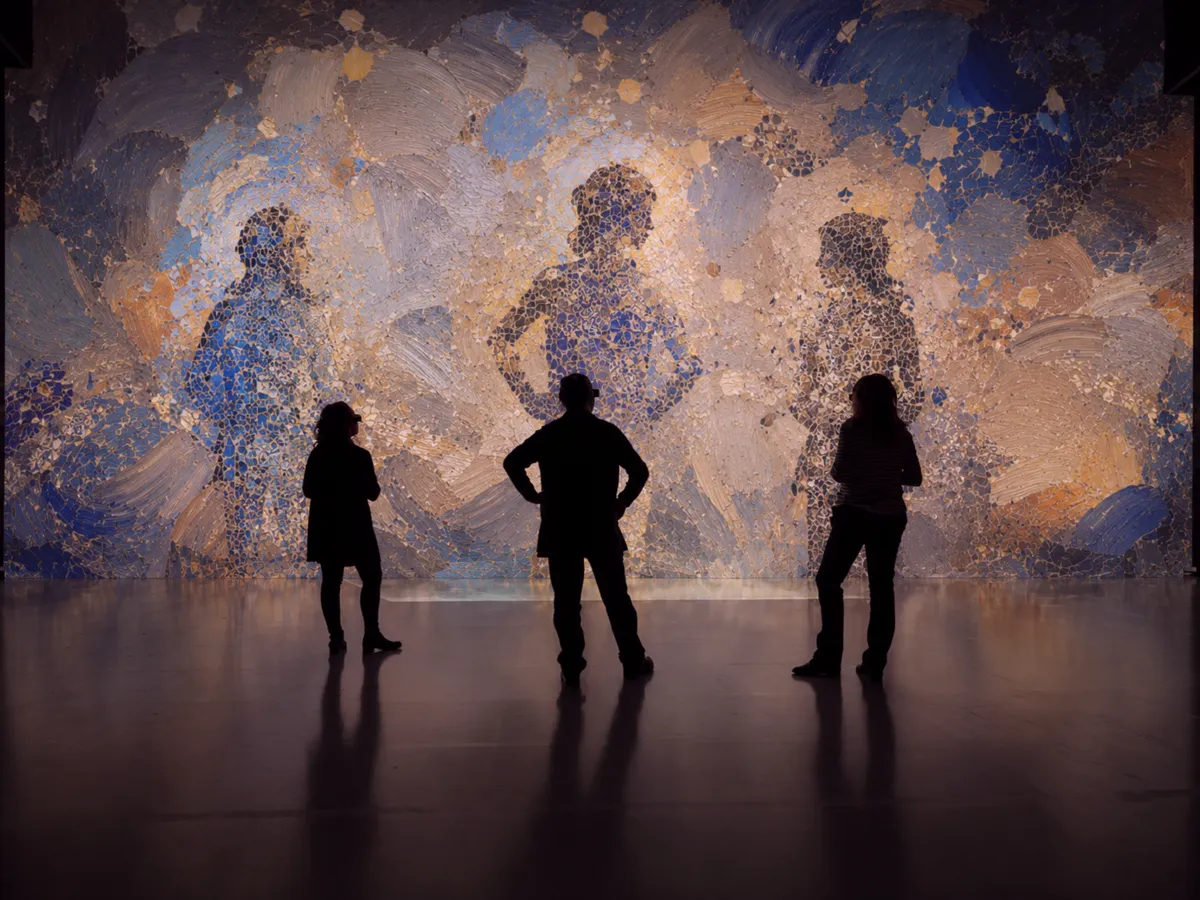 Impressionist mirror mosaic wall