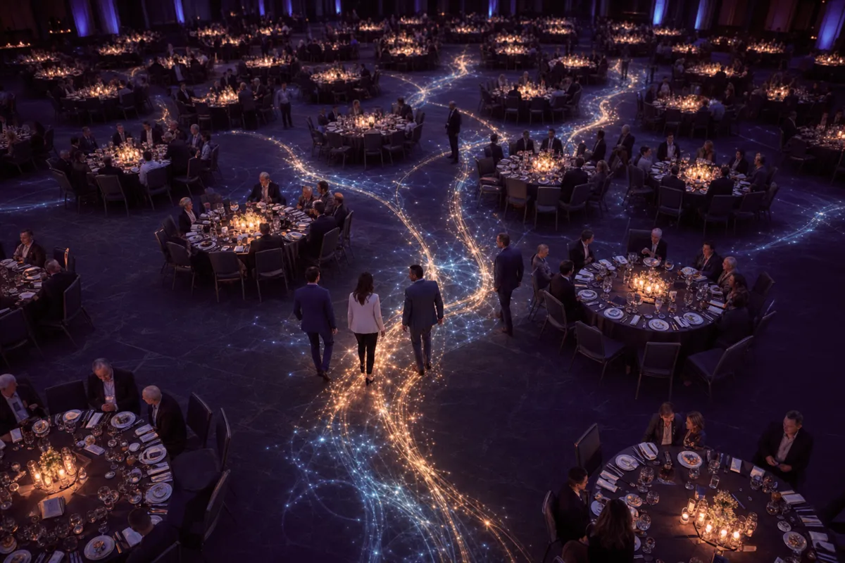 Gala floor light trails