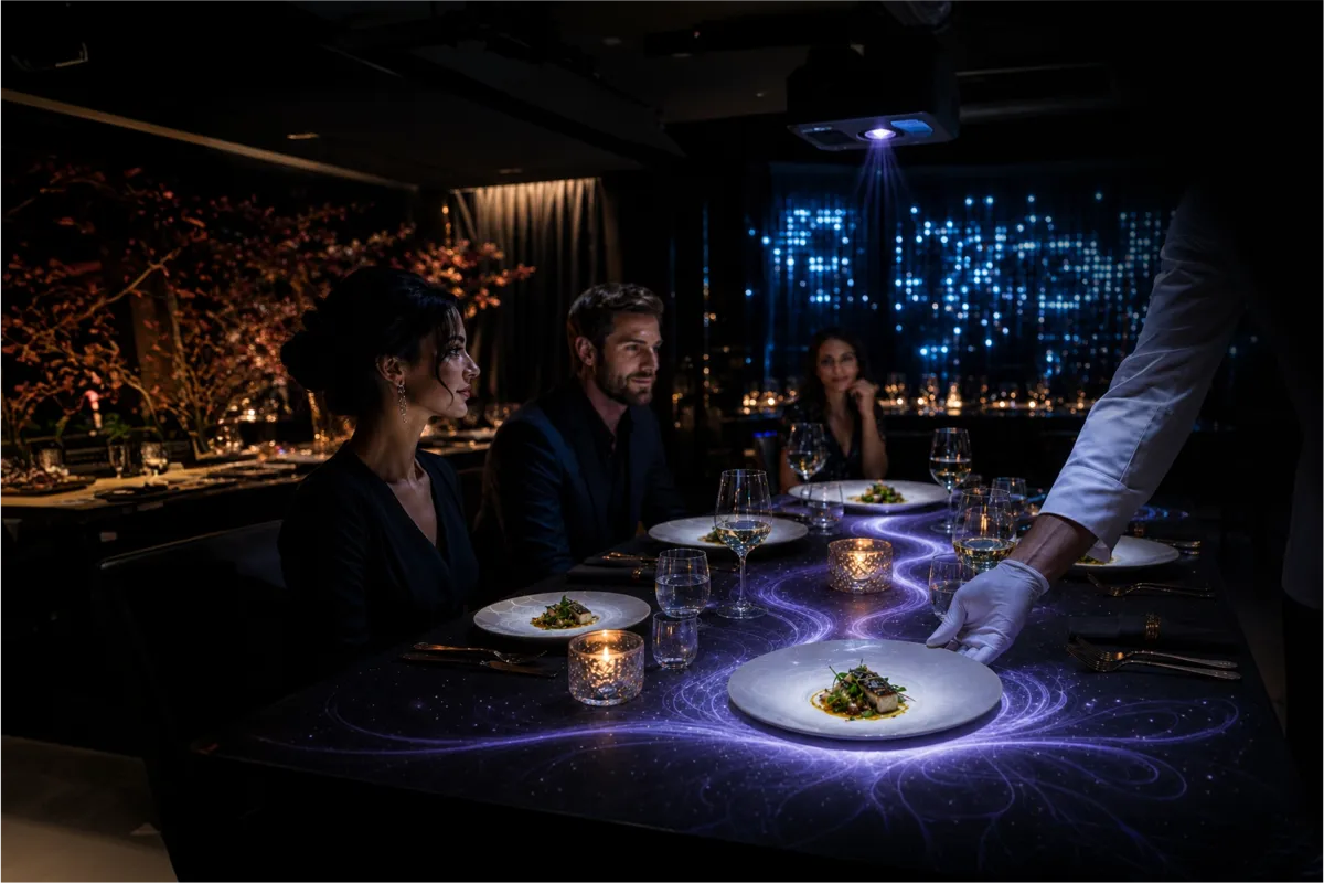 Projection dining table